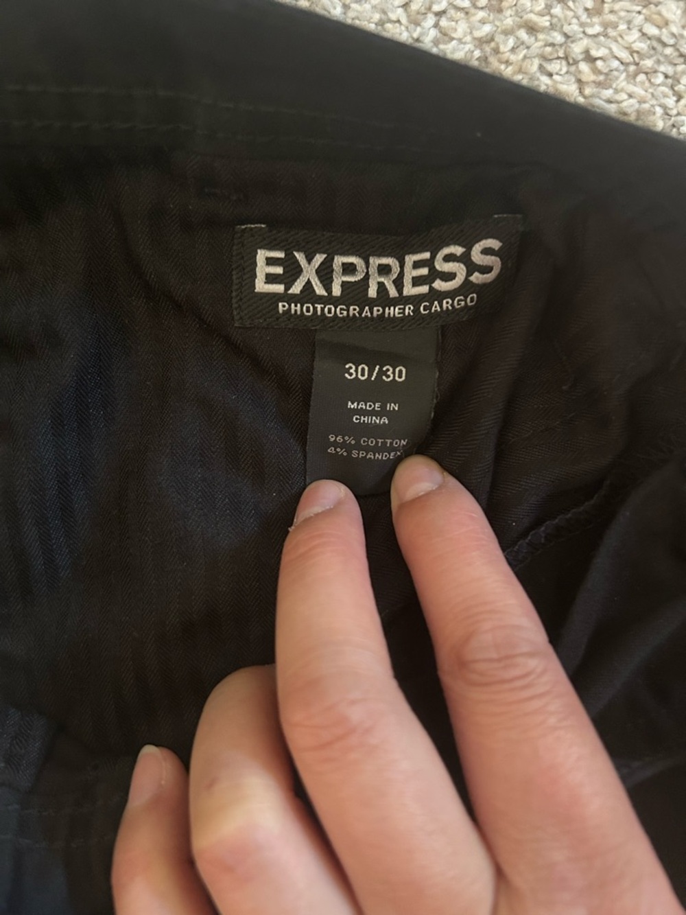 Express Photographer Cargo Pants - Black